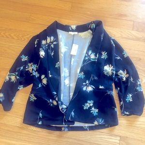 XL Maurice’s navy floral blazer NWT